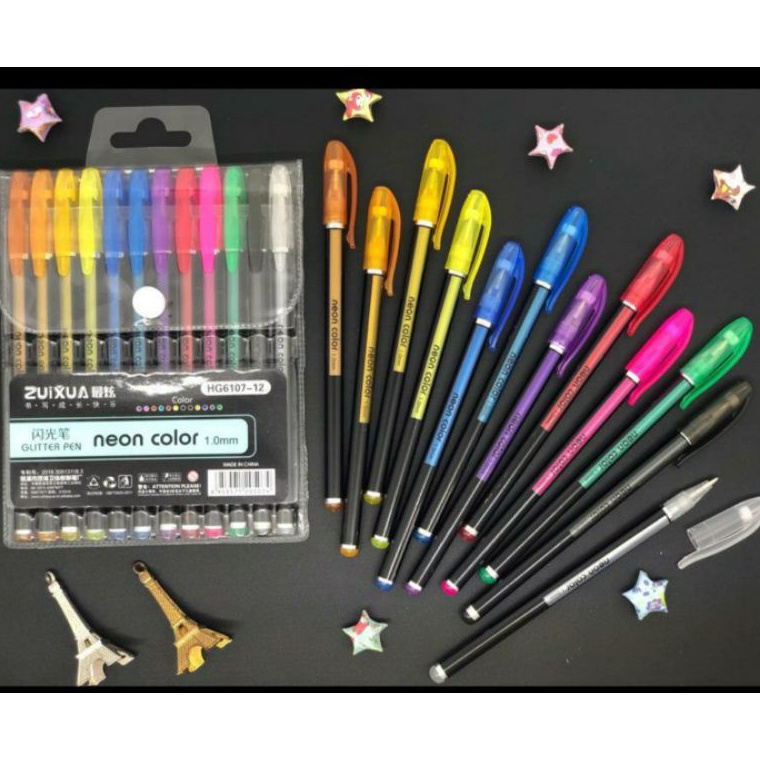 

⚡GROSIR⚡ pen gel warna warni NEON/color pen/gel pen color/pen NEON