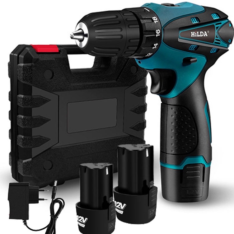 XPRC2799 PALING AMPUH>>> Perkakas Listrik Bor 12V Mesin Bor Baterai Cordless Bor Listrik Electric Dr