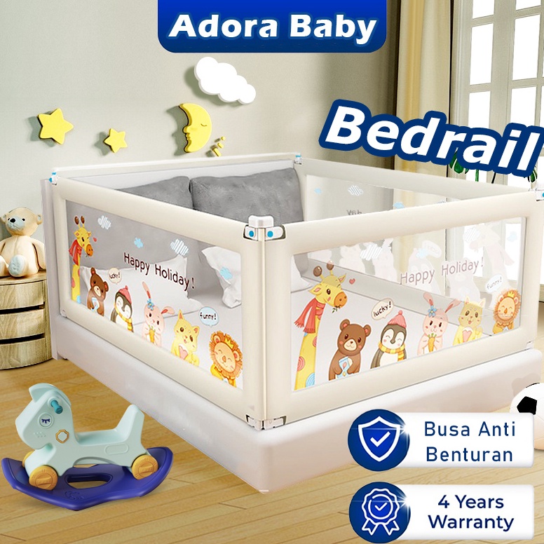 REKOMENDASI. [ Tigggi 100CM ]Baby Bedrail Import 180CM/Pagar Kasur Pengaman Baby 200CM/ Pembatas Kas