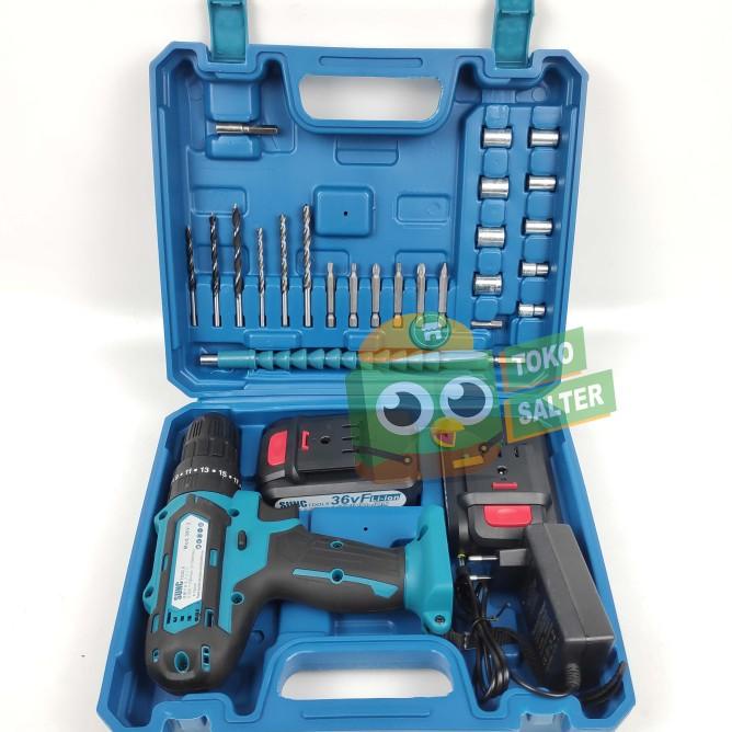 Sunc Tools Cordless Drill 36V Mesin Bor Baterai 36V