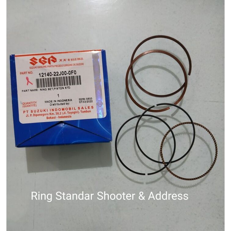 DOC - RING PISTON SUZUKI ADDRESS NEX 2 SHOOTER SIZE STANDAR SGP