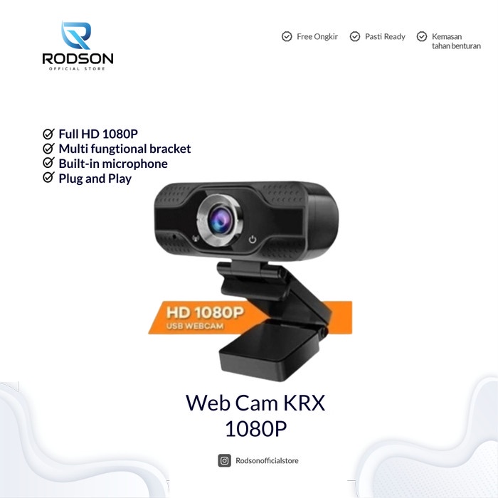 Best Seller Krx Webcam Web Camera Pc Full Hd 1080P 2Mp Skype Online