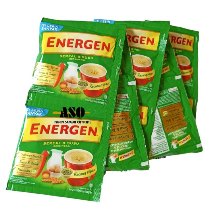 

Terlaris Energen KACANG HIJAU 30gr RENCENG ( ISI 10)