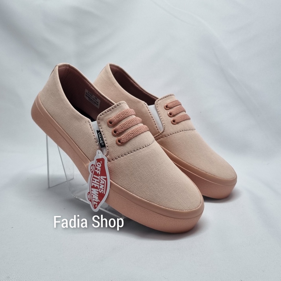 CHEKOUT. SEPATU WANITA SLIP ON KANVAS 010 TERBARU BERKUALITAS PREMIUM.SEPATU SLIP ON VARIASI TALI 3