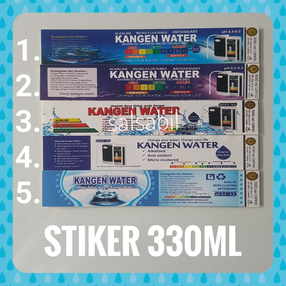 

40 Stiker kangen water 330ml 6kjap