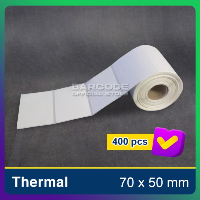 

Terlaris Stiker Kertas Label Barcode Thermal Ukuran 70X50Mm - 70 X 50 Mm