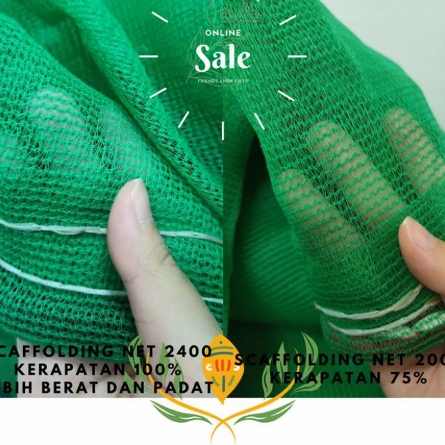 jaring pengaman-jaring proyek-polynet hijau- scaffolding hijau 2000