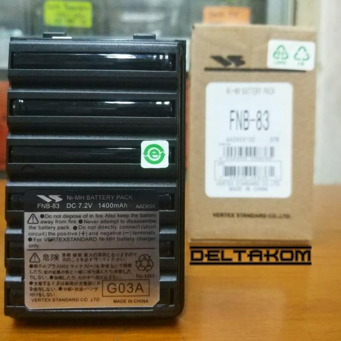 Baterai YAESU VERTEX STANDARD FNB-83 FNB83 VX-150 FT-250R FT-60R