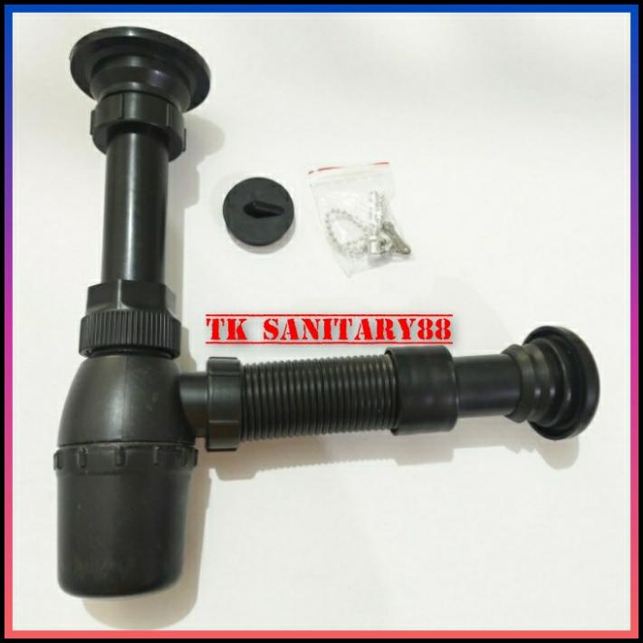 Terlaris Sifon Botol Wastafel / Afur Pembuangan Wastafel / Sifon Wastafel Hitam