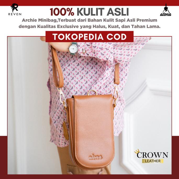 Tas Selempang Wanita Archie Minibag Bahan Kulit Sapi Asli Premium Bag