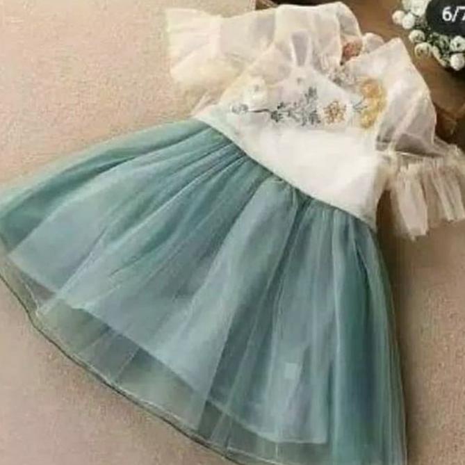 DRESS CHEONGSAM IMLEK ANAK PEREMPUAN TUTU IMPORT