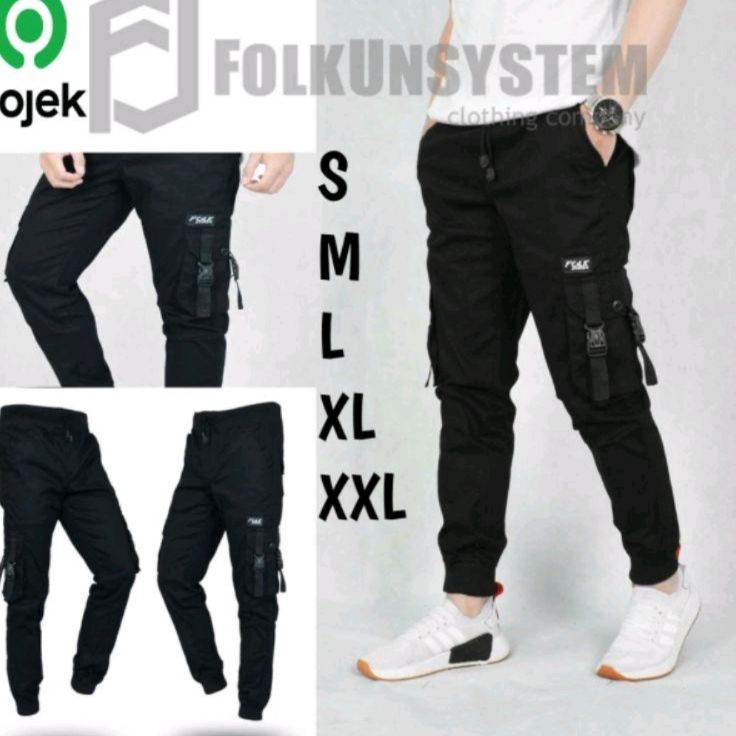 ➷➷✻✫ Celana Panjang Jogger Pria Pakaian Celana Cargo Premium Ready Stock