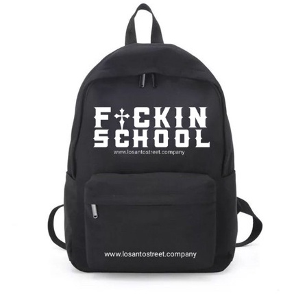 Murah Tas Ransel Pria Fvckin School Free Sticker