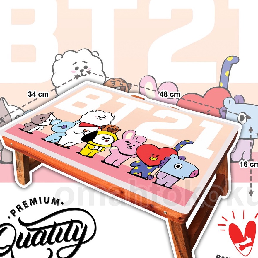 Star Seller,, Meja Belajar Anak Karakter BTS BT21 Free Fire FF Nussa Rara Boboiboy Dinosaurus Murah 
