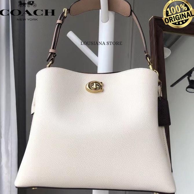 Coach Willow Bucket Bag Leather White