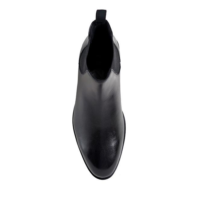 Prabu - Aska Black Sepatu Kulit Chelsea Boots Wanita
