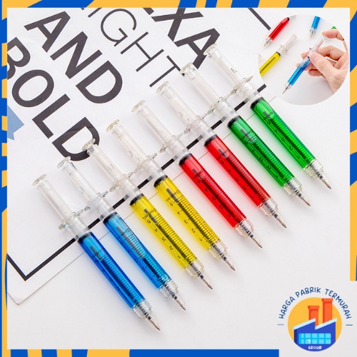 

HPT Pulpen Suntikan Korean Syringe Ballpoint Pen Souvenir Aesthetic Fancy Pena Alat Tulis Anak Sekolah