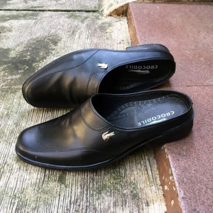 Bestseller Sepatu Sandal Pria Crocodile Sandal Sepatu Slop Slip On Kulit Asli 02