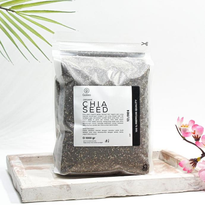 

Chia Seed Mexico Organik 1 Kg Galleo Untuk Diet / Black Chia Seeds