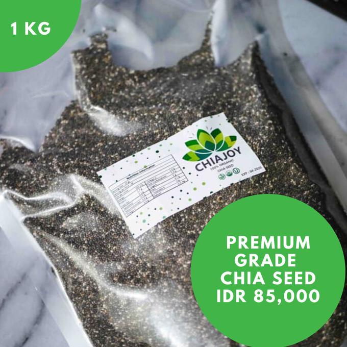 

Black Chia Seed 1 KG Mexico Premium Natural Grade 1 by Chiajoy