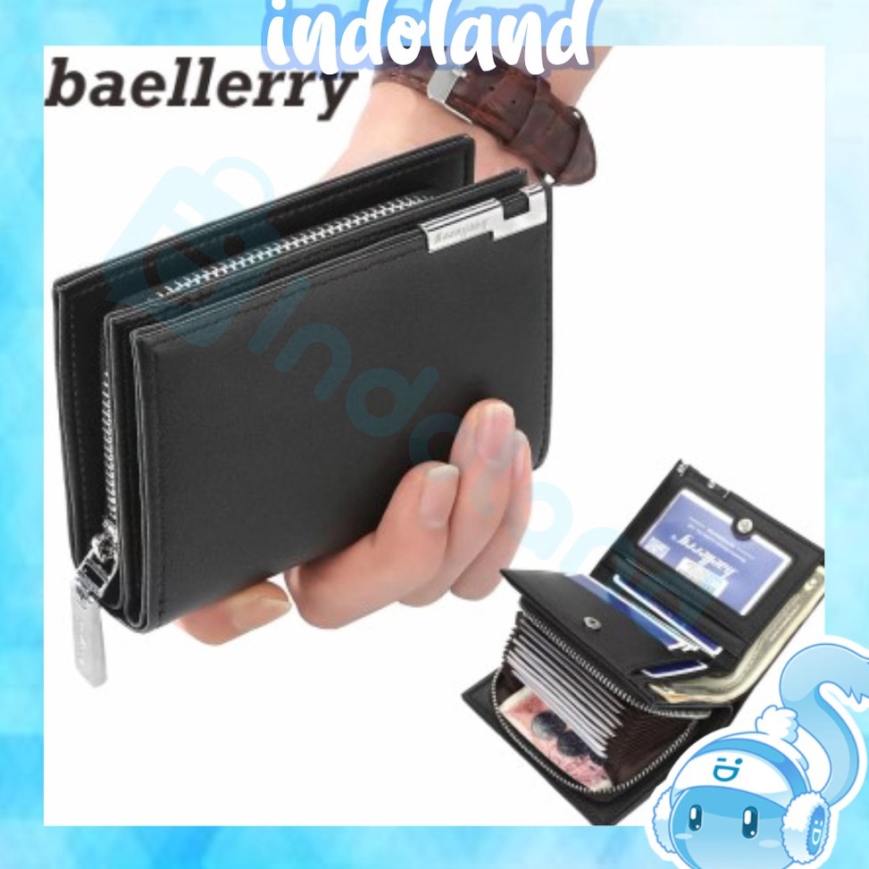 TERBARU. ☀ INDOLAND ☀ D025 Dompet Baellerry Wanita Pria Kulit Panjang Murah Kartu Lipat Import Batam