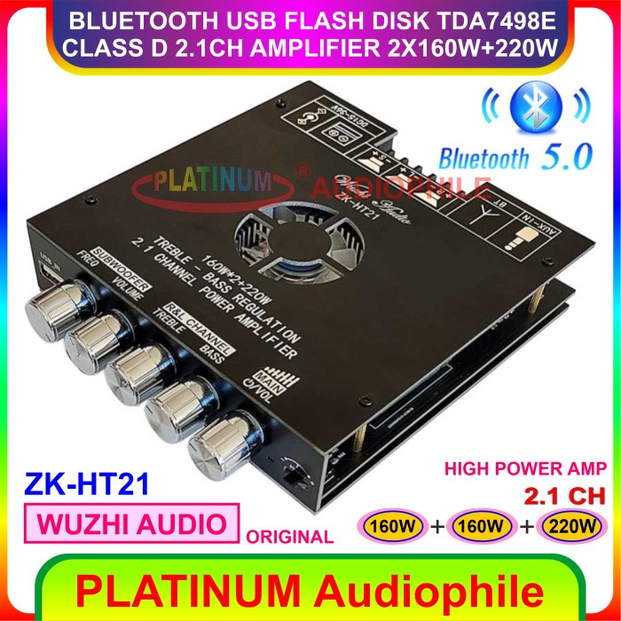 TDA7498 AMPLIFIER CLASS D 2.1 CH BLUETOOTH 5.0 AMPLIFIER ZK-HT21