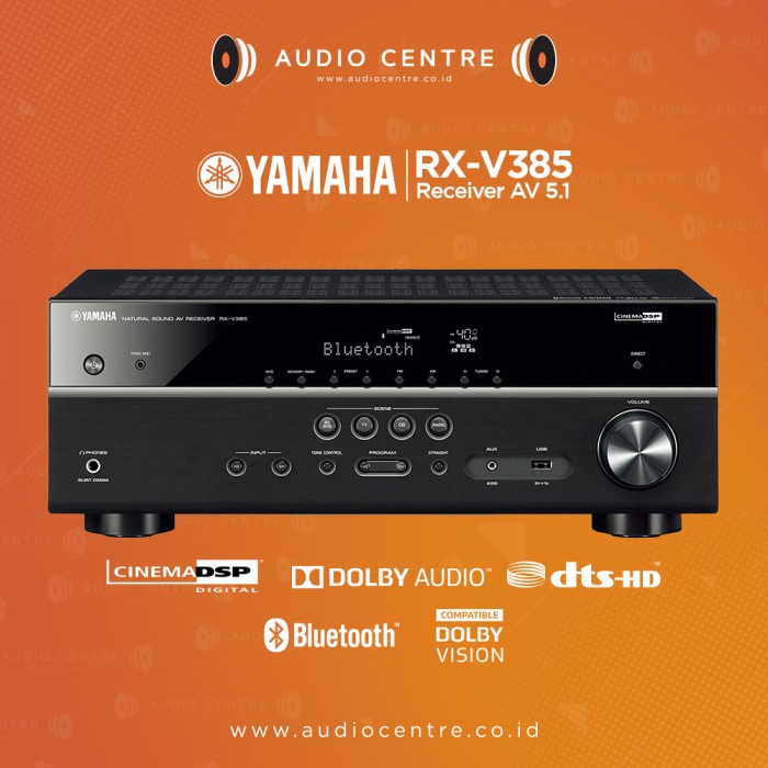 YAMAHA RXV385 RXV 385 5.1 AV RECEIVER HOME THEATER