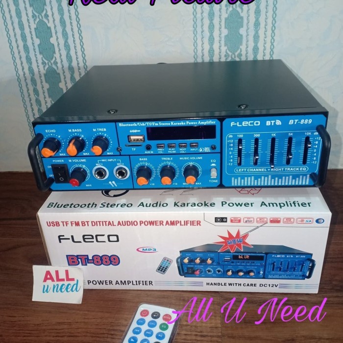 POWER AMPLIFIER FLECO BT-889 - AMPLIFIER BLUETOOTH KARAOKE - HIFI USB