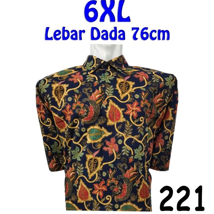 KEMEJA PRIA BATIK AGENG SAE JUMBO BIG SIZE 6XL LD76CM SERI 20