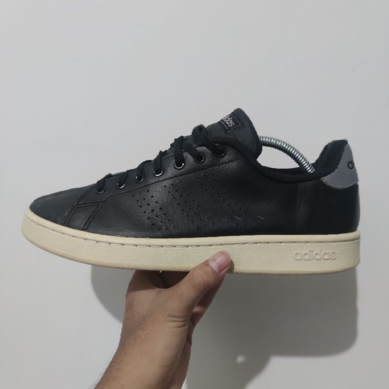 Adidas Cloudfoam Advantage Leather Black Size 44