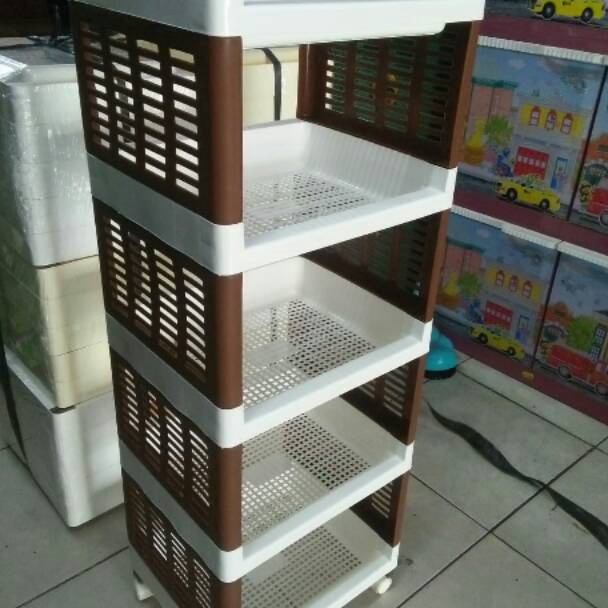 ★★ ZQ RAK PLASTIK/ RAK BUMBU / RAK DAPUR / RAK BUKU / RAK PORTABLE/ RAK SERBAGUNA THABITA SUSUN 5 q 