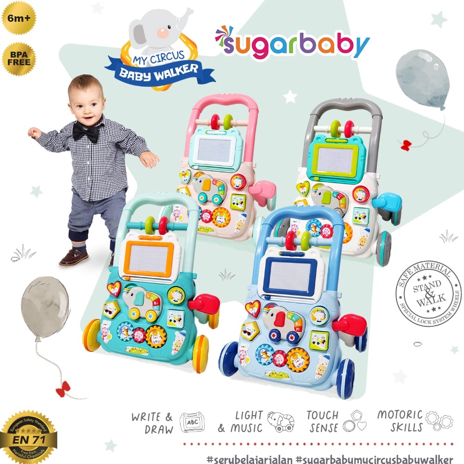 - Sugar Baby Circus Walker Mini Car Push Baby / 2in1 Walker Playmat Baby Walker CBKS d Murah ▲.