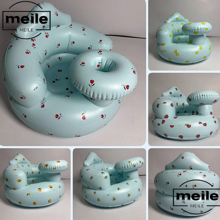 ★ Vwr Kursi Bayi Belajar Duduk Kursi Pompa Bayi Belajar Duduk Sofa Tiup Lipat Bebek Merak Mobil Kupu