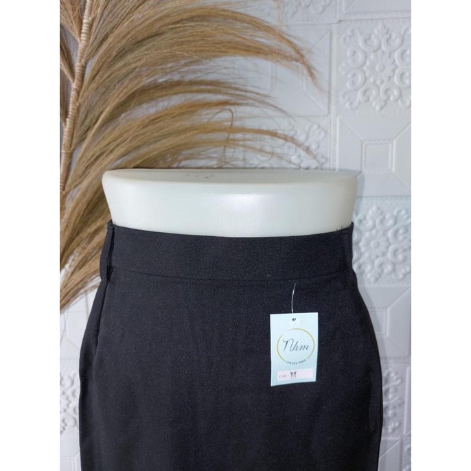 Rok Panjang Span Jumbo, Rok Kerja Hitam, Rok Kerja Panjang - S, Hitam