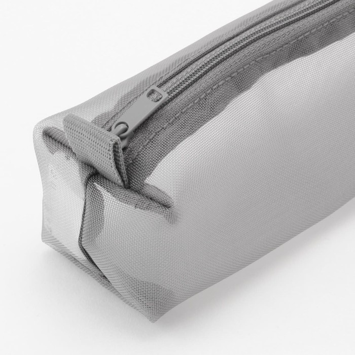 

Muji - Nylon Mesh Case Square Grey Kotak Sil