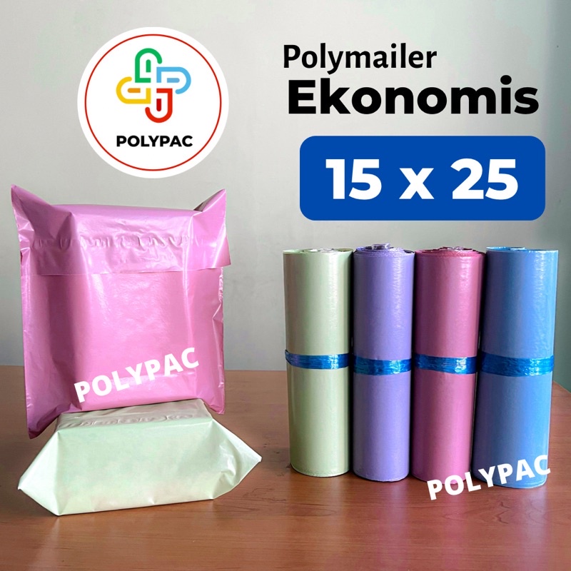 

W9U POLYMAILER WARNA EKONOMIS [15X25] ISI 100 PCS - POLYMAILER LEM WARNA PASTEL U3N