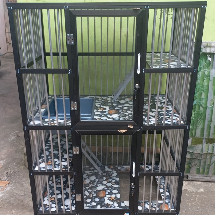 Kandang Kucing Alumunium 2 Kamar