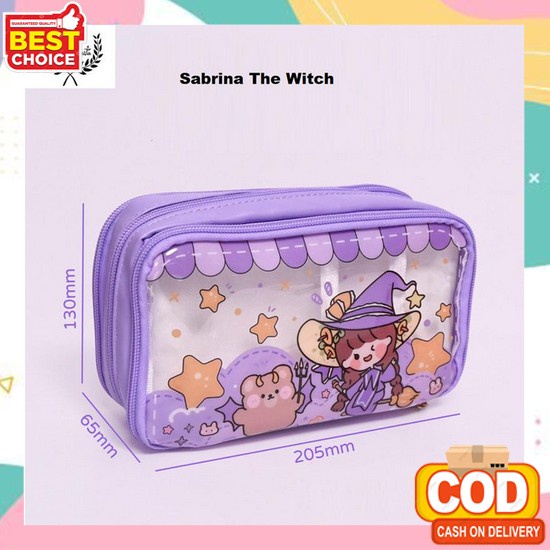 

Kotak Pensil Anak Sekolah Pensil Case Trasfaran Pouch Motif Animal A2800 Tempat Pensil Pvc Transparan Cute Animal Girl 3 Layer Wadah Pensil Lucu Tempat Pensil Sabrina Series 3 Lapis Waterproof Kotak Pensil Korea - Sabrina Witch