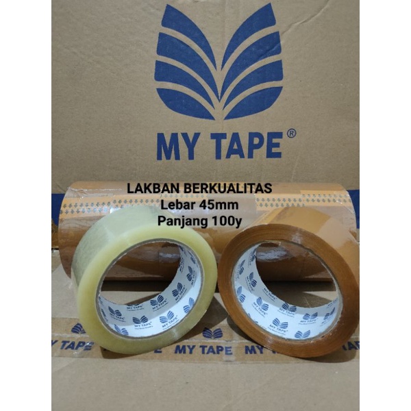 

Lakban Berkualitas Ukuran 45mmx100y Bening Coklat
