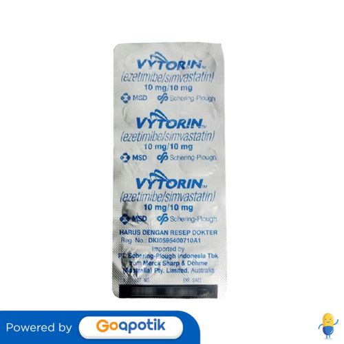 VYTORIN 10/10 MG STRIP 10 TABLET