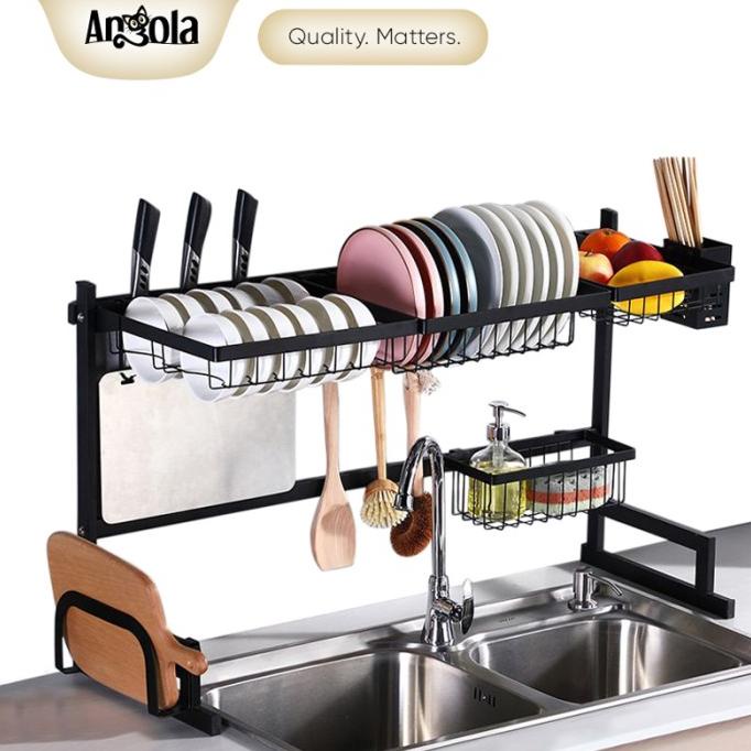 Angola Rak Piring Wastafel G01/G05 Stainless Rak Dapur Serbaguna