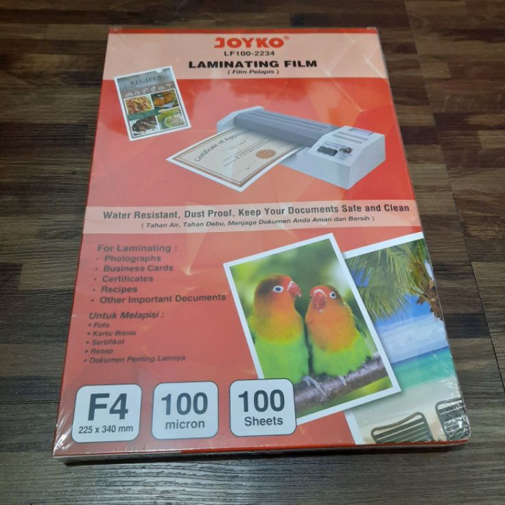 

Super Sale Plastik Laminating F4 Joyko 100 Micron (10 Lembar) / Plastik Laminating Folio 100 Micron Joyko Best Product