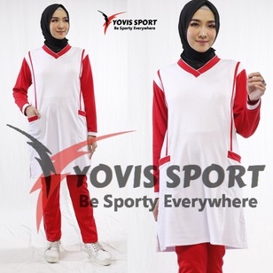 Menarik.. Stelan tunik jumbo termurah /baju senam ternyaman Yovis Sport / setelan tunik/Setelan sena