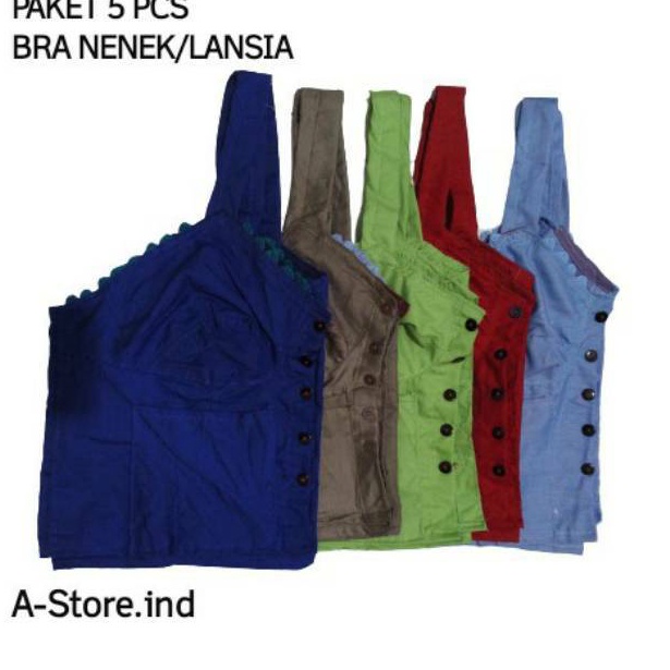 Menarik.. PAKET ISI 5pcs BRA LANSIA / BH NENEK IBU / EMAK