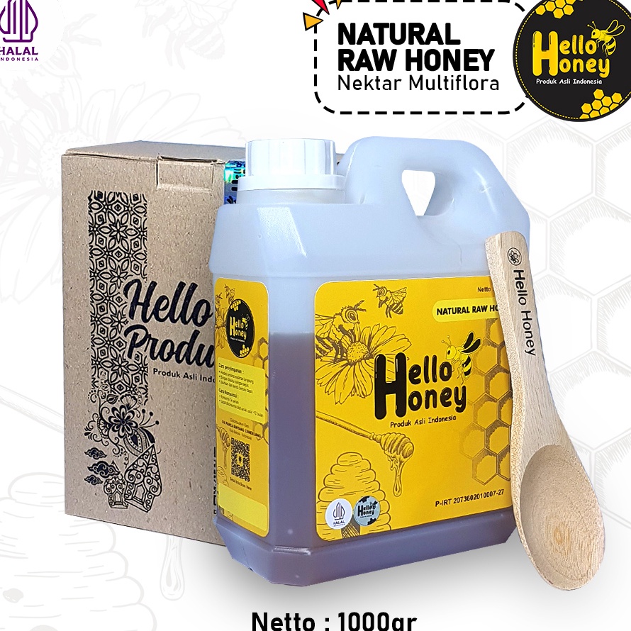 

Ready Hello honey - Madu Asli Murni 1 KG - Natural Raw Honey Ready Stok