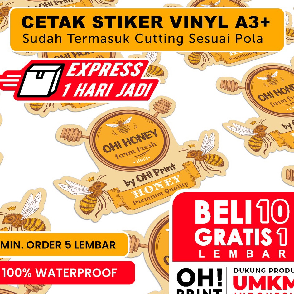 

CFDQ8708 COD✔ Cetak Stiker Vinyl A3+ SEHARI JADI | Cetak Stiker Label Kemasan | Label Usaha Makanan