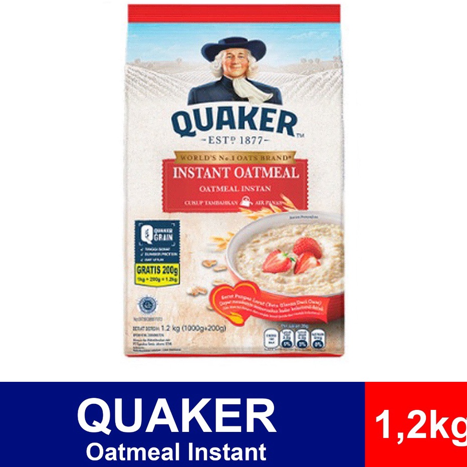 

Terkini Quaker Oatmeal Instant 1,2kg Exp Desember 2024 HALAL! PROMO!