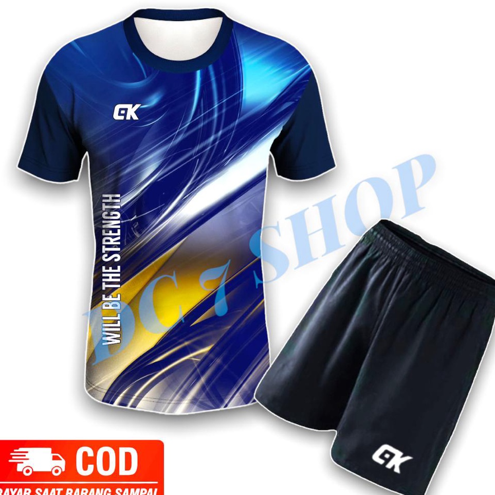 ❅HnM DC7 Setelan Baju dan Celana Baju Badminton Kaos Bulutangkis LN Full Print Dewasa Size M L XL LN