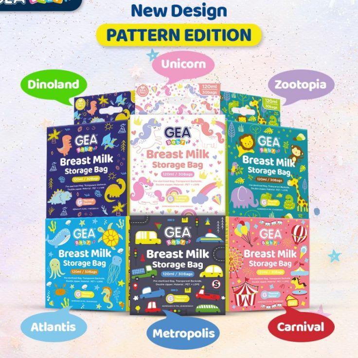 Jc KANTONG ASI GEA 120ML/PLASTIK ASI ❊ ✽