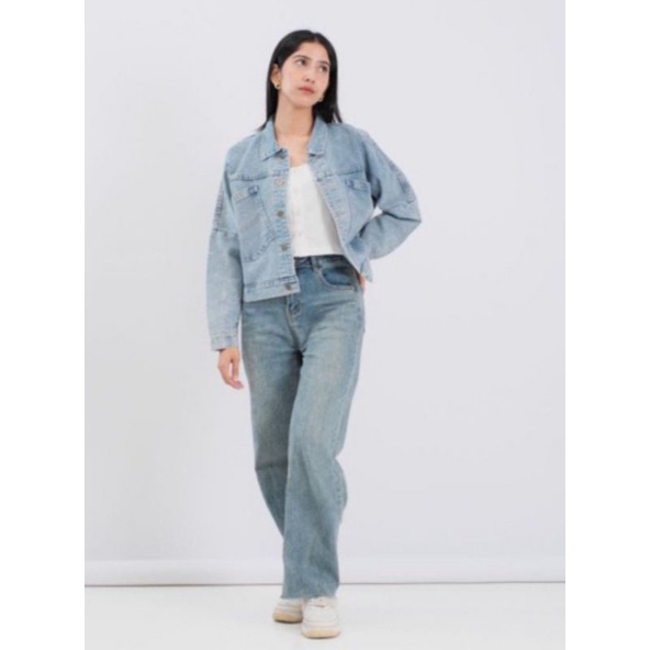JAKET MIZEAA JEANS 12OS CROP-TEE JAKET DENIM ORI PREMIUM JAKET JEANS